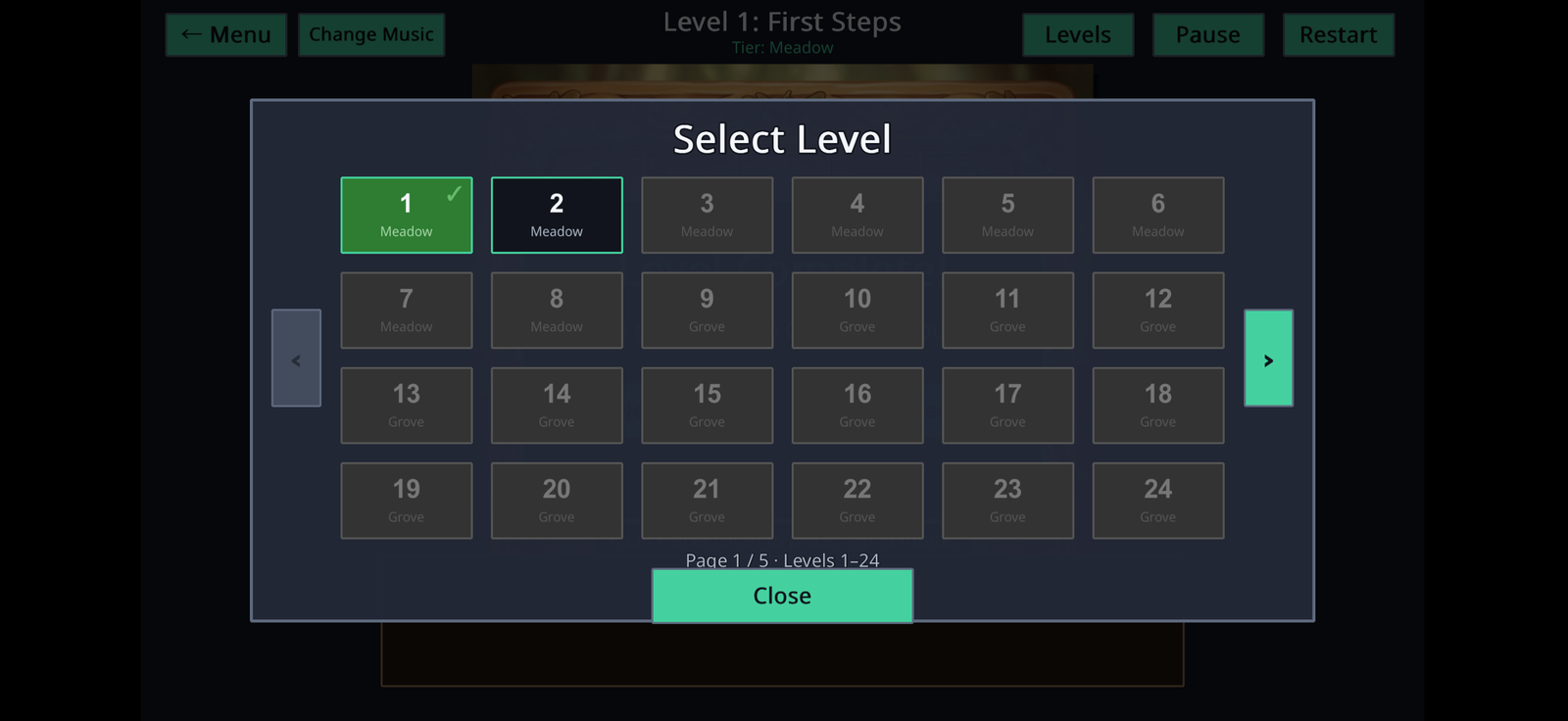 Woodland Tier Selection